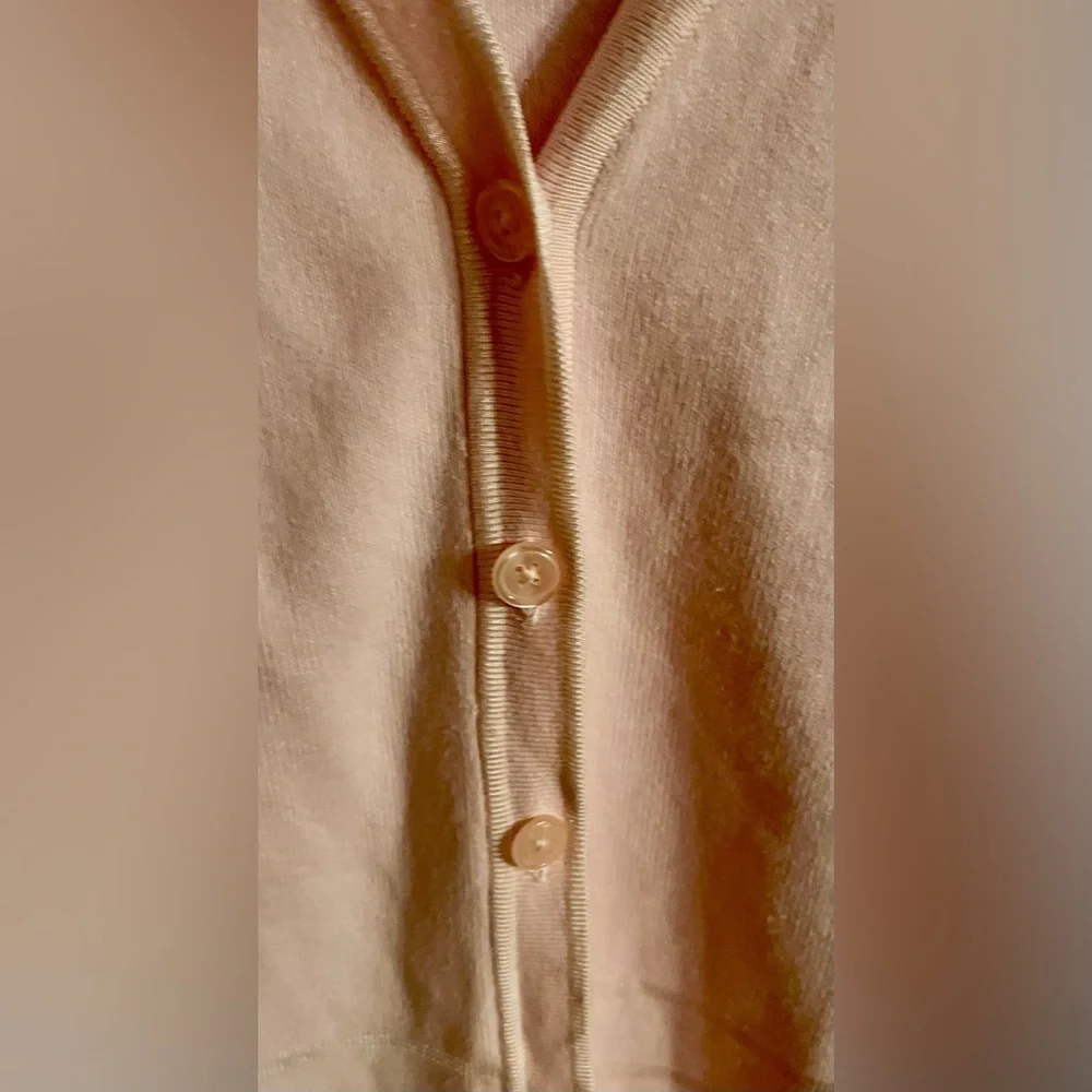 Croft & Barrow Pink V-Neck Cardigan Sweater Size Large Pastel Coquette Preppy - Picture 4 of 11